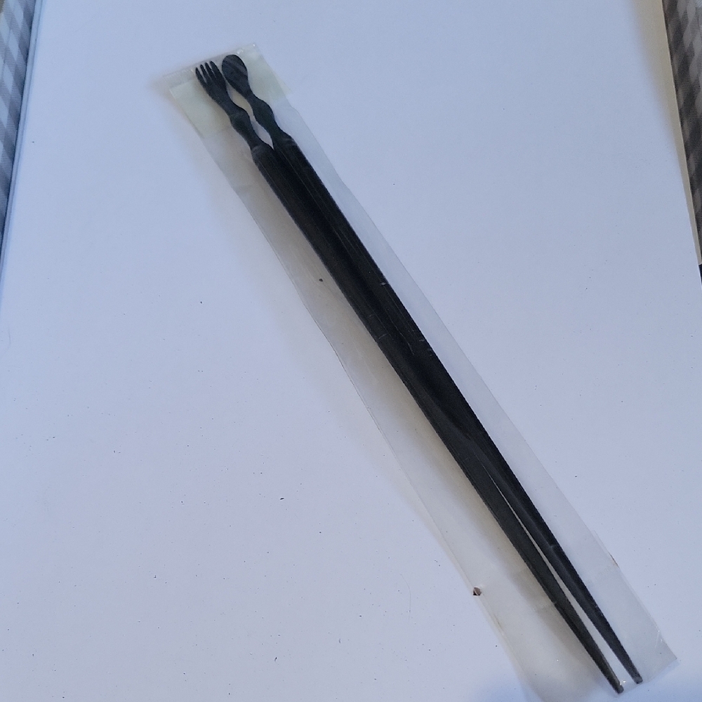 Chopsticks Fork and Spoon Hair Pics Set